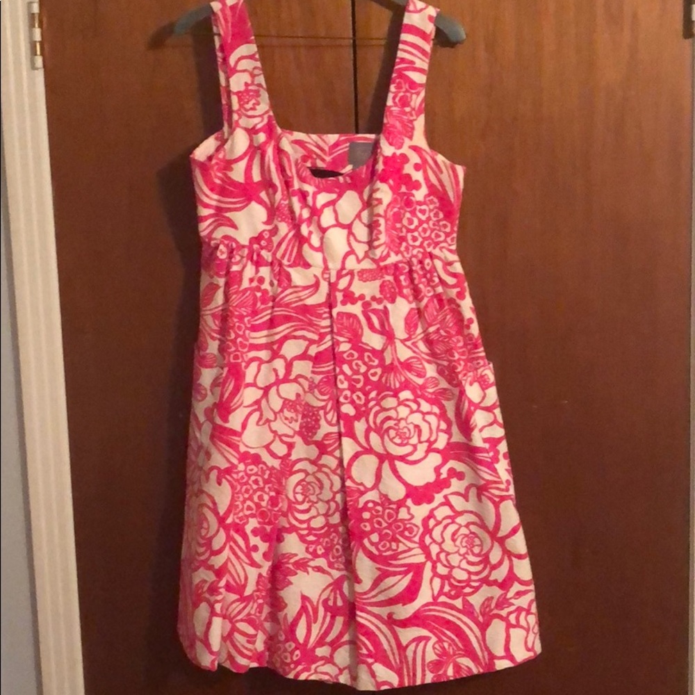 Pink and white sun dress